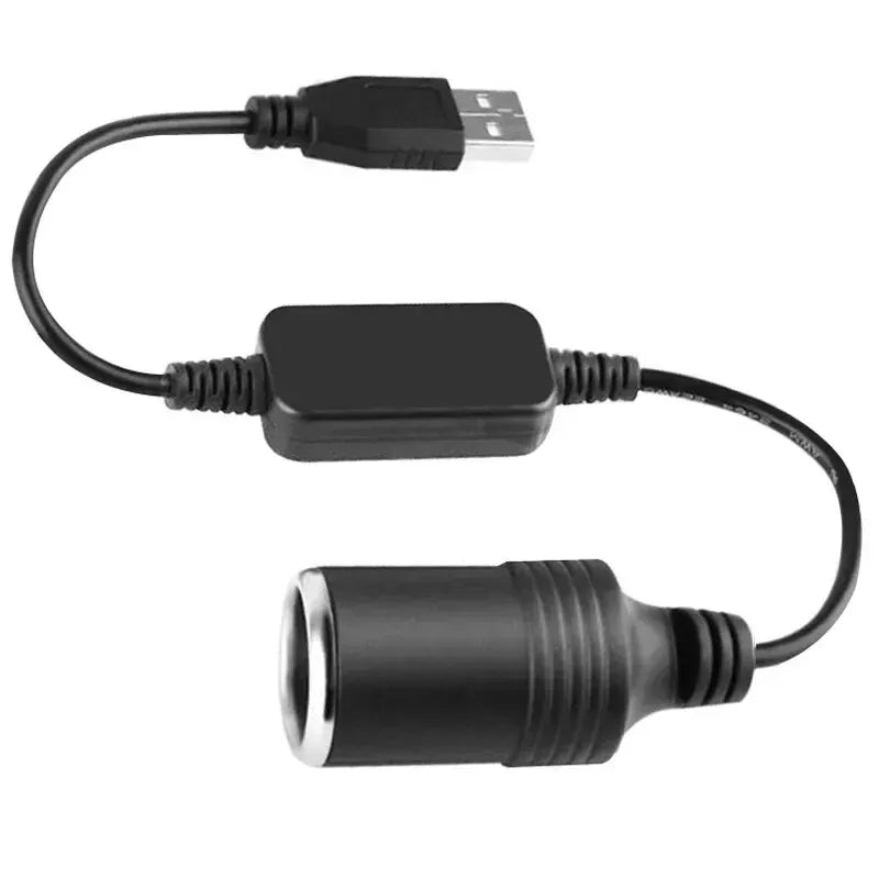1pc 5V 2A USB To 12V Cigarette Lighter Socket USB Male to Female Cigarette Lighter Adapter Converter Car Electronics Accessories Oasis Select