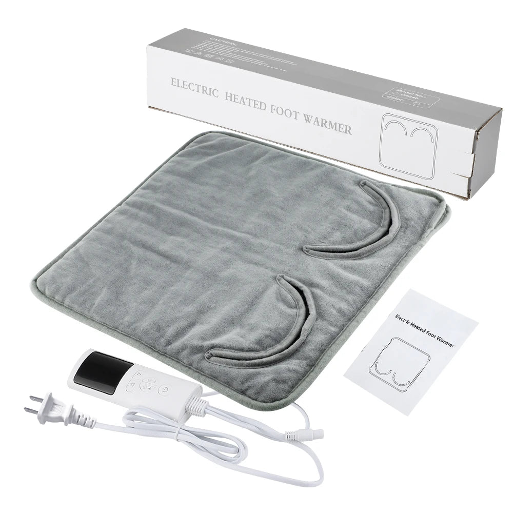 Electric Heated Foot Warmer Pad | Washable, 9 Heat Settings