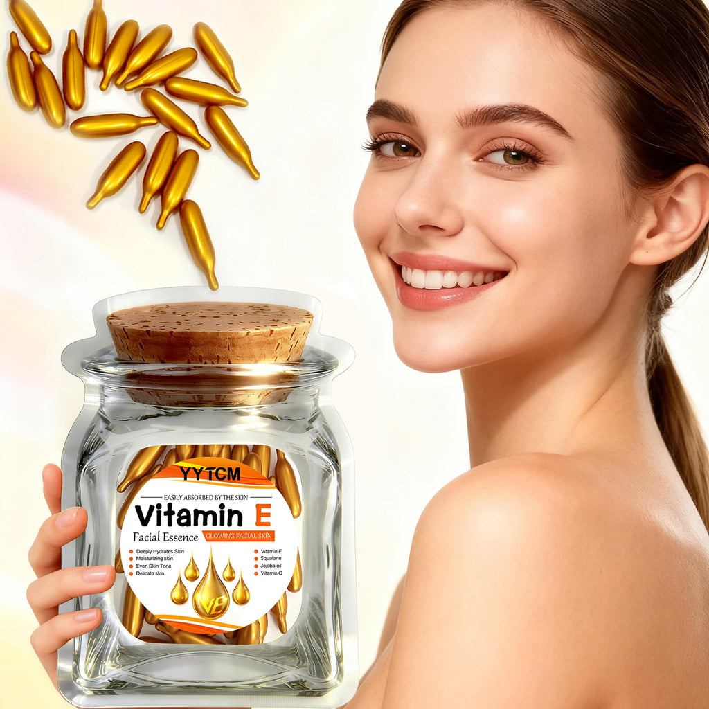 Vitamin E & Squalane Moisturizing Capsule Essence Serum Face Serum Capsules Oasis Select
