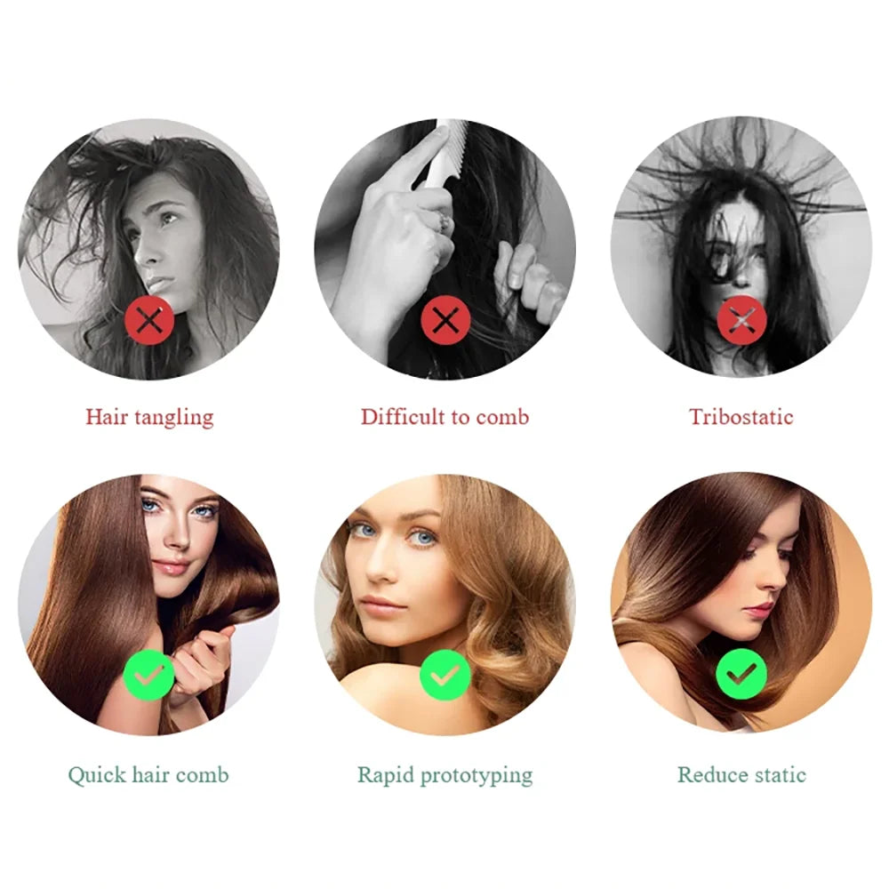 9-Row Detangling Hair Brush – Cushion Scalp Massage Comb Detangling Hair Brush Oasis Select