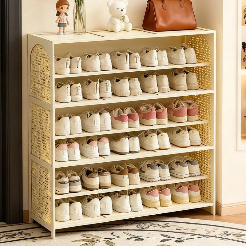 Simple shoe cabinet home door multi-layer baffle shoe rack corridor entrance economical home storage simple shoe cabinet Oasis Select