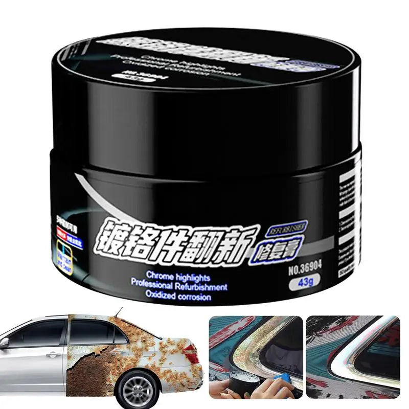 Metal Polish & Cleaner Paste 43g Car Heavy Metal Polish Restorer And Protectant Safe User Friendly Car Chrome Oxidation Remover Oasis Select