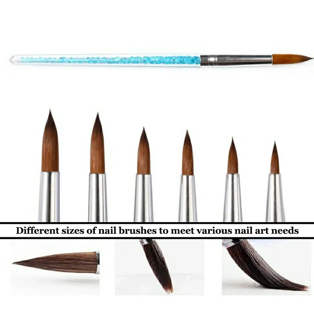 6-Piece Nail Art Brush Set – UV Gel, Acrylic & Glitter Pens Nail Art Brush Set Oasis Select