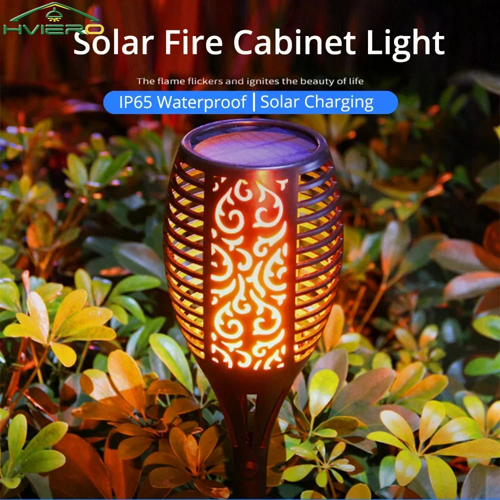 Solar Flame Garden Stake Light 51 LED | IP65 Waterproof Outdoor