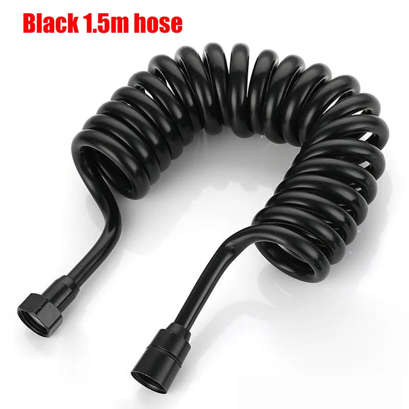 Personal Care Hand Held Spray Portable Bidet Toilet Sprayer Dual Control Angle Valve Stainless Steel Bathroom Accessories Bidets Oasis Select Black 1.5m hose