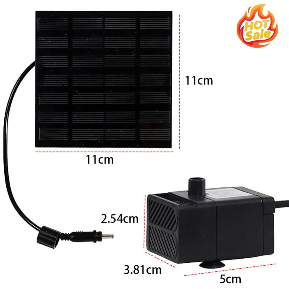 1.4W Solar Power Floating Garden Fountain Kit -7 Nozzles Adjustable Fountain Pump for Pond Pool Patio Garden Fish Tank Aquarium Oasis Select
