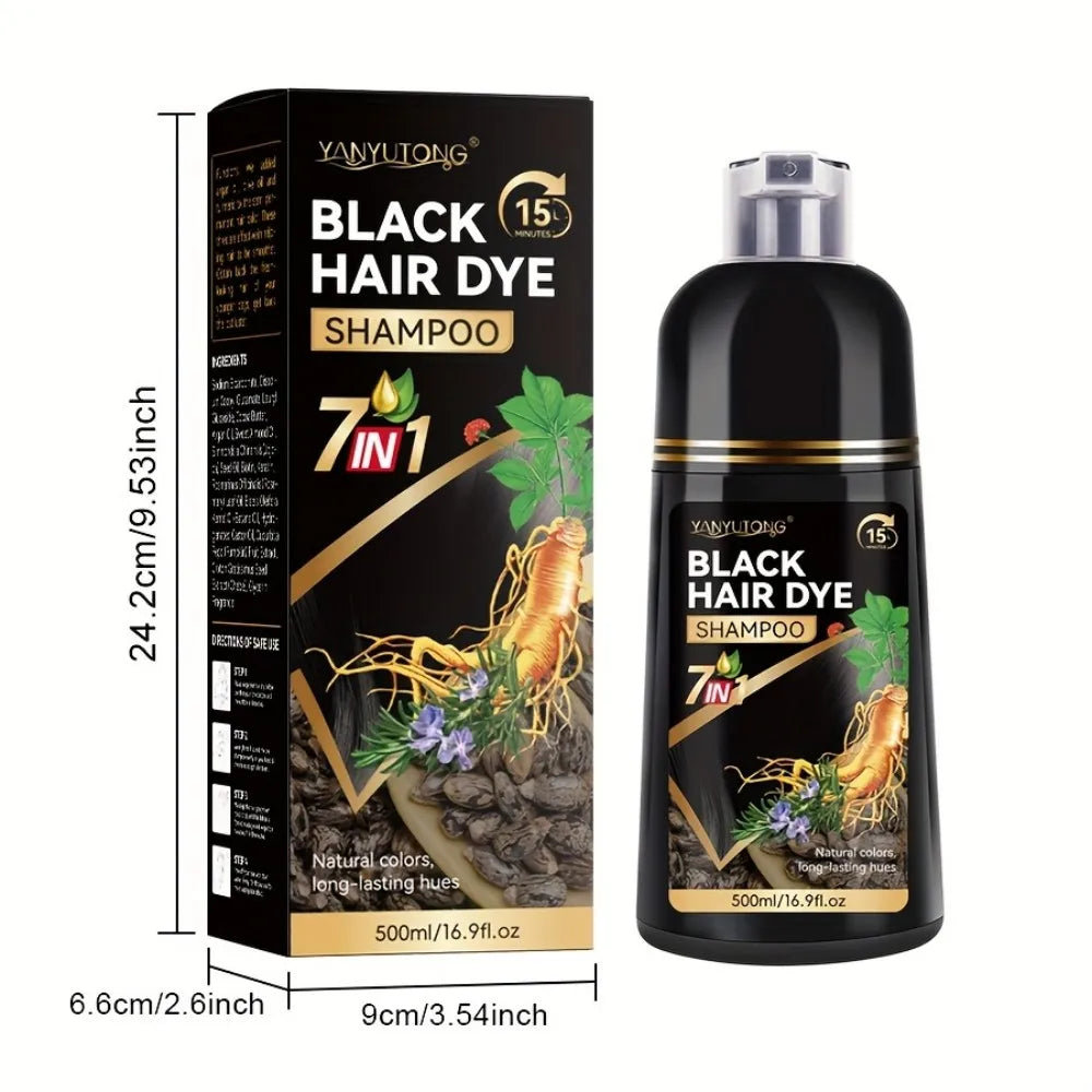 Unisex Adult 7-in-1 Hair Color Shampoo, Hair Color Foam, Plant-Based Hair Color, Easy Shampoo, Cover Gray Hair Oasis Select