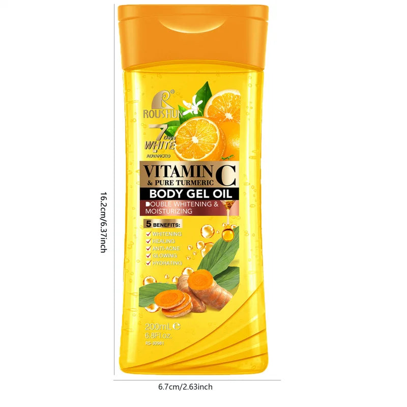 ROUSHUN Vitamin C & Turmeric Body Oil 200ml | Moisturizer