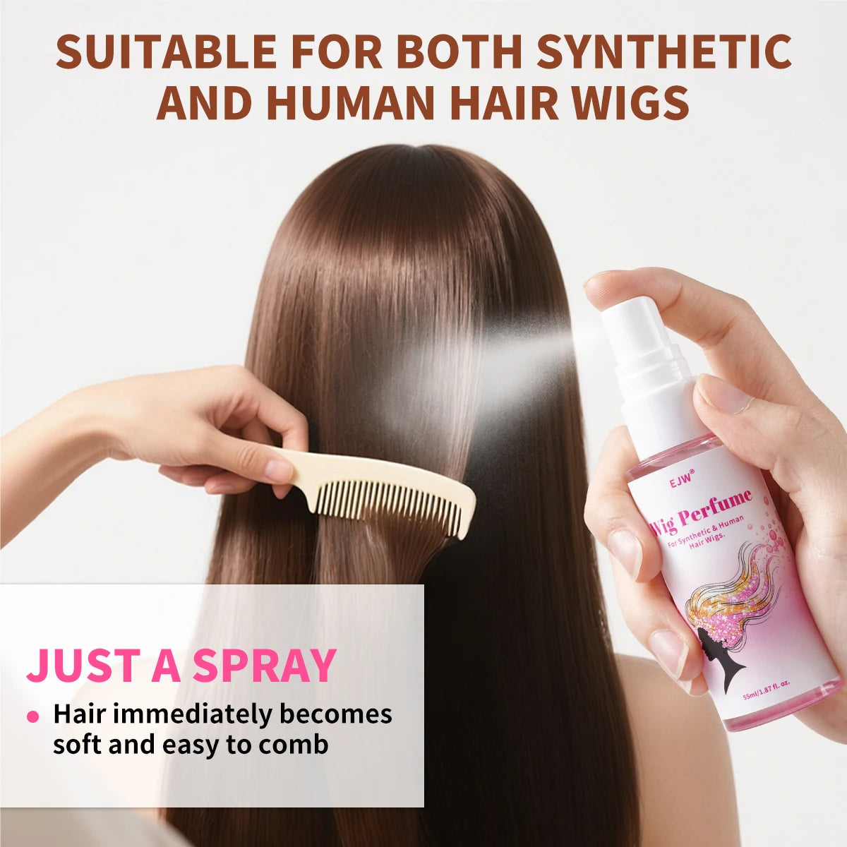 2-in-1 Wig Spray Leave-In Conditioner & Detangler for Wigs Wig Conditioner Spray Oasis Select