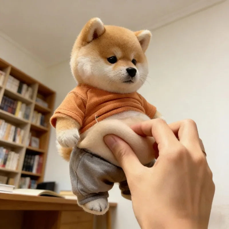 Puppy Big Belly Pinching Fun Cute Creative Stress Relief Toy Little Fat Diesel Dog Car Crash Sticker Door Stopper Random style Oasis Select