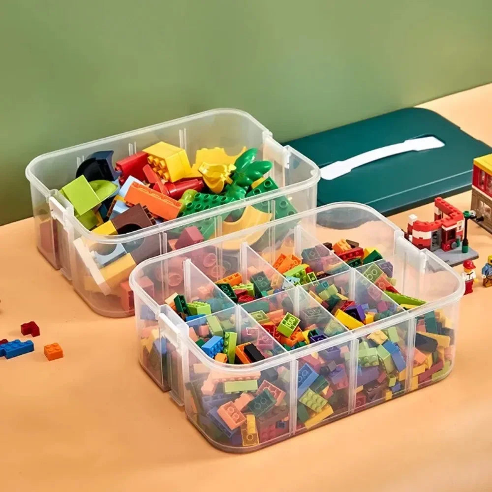 Building Blocks Toys Storage Box for Lids Brick Shaped Plastic Kids Bin Child Toy Containers Sundries Stackable Organizer Oasis Select