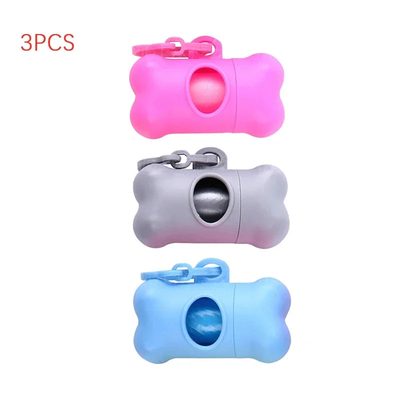 1pc Bone Shaped Bag Dispenser Disposable Pet Dog Waste Bag Holder Plastic Garbage Bag Case Carrier Disposal Poop Bag Dispenser Oasis Select 3PCS 1