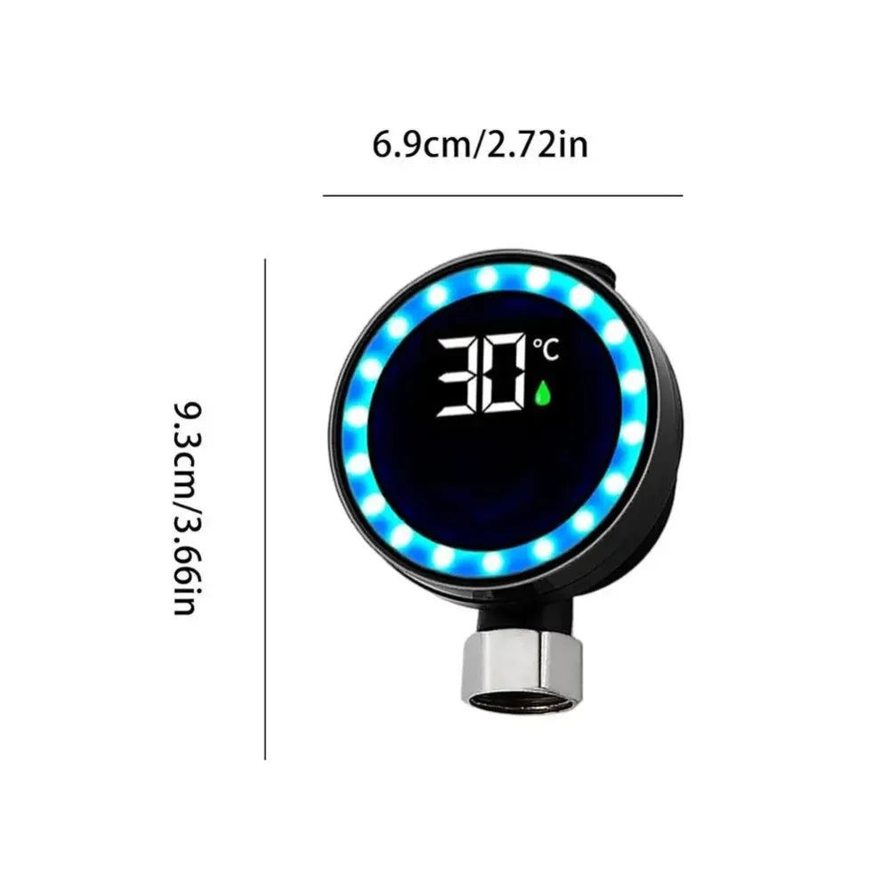 Shower LED Water Thermometer with Temperature Display for Household Gauge Sensing Accessories Oasis Select
