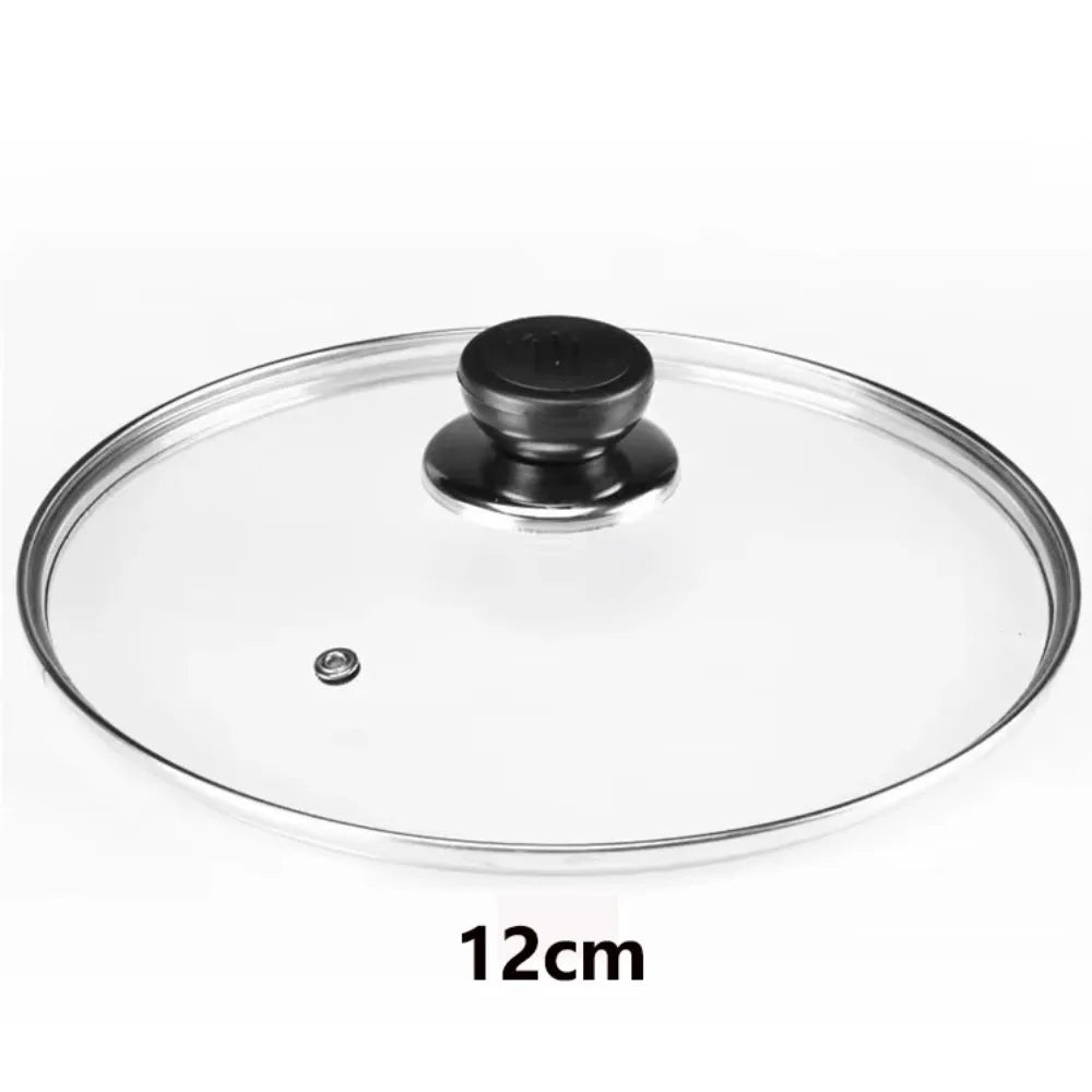 Durable Universal Pot Cover Tempered Glass Visible Pot Lid Knob Stainless Steel Frying Pan Cover Kitchen Accessories Oasis Select Diamerter 12cm