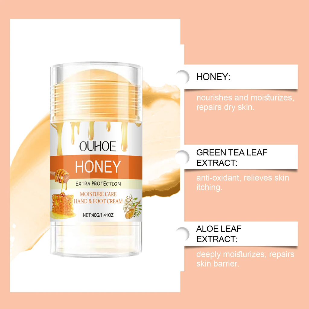 Honey Foot Cream Moisturizer Hand Anti Cracking Repairing Dry Exfoliating Nourishing Cracked Hand Heel Foot Moisturizing Balm Oasis Select