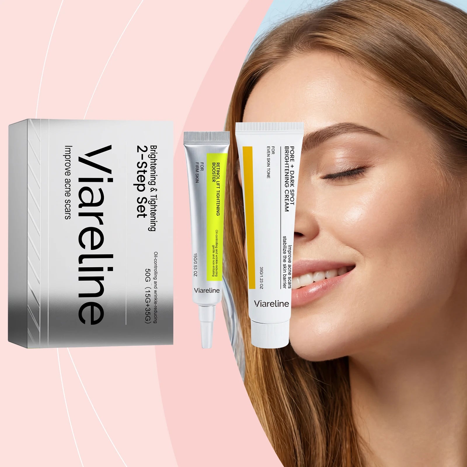 Viareline Retinol Firming & Brightening Cream – Dark Spot & Anti-Acne Retinol Face Cream Oasis Select