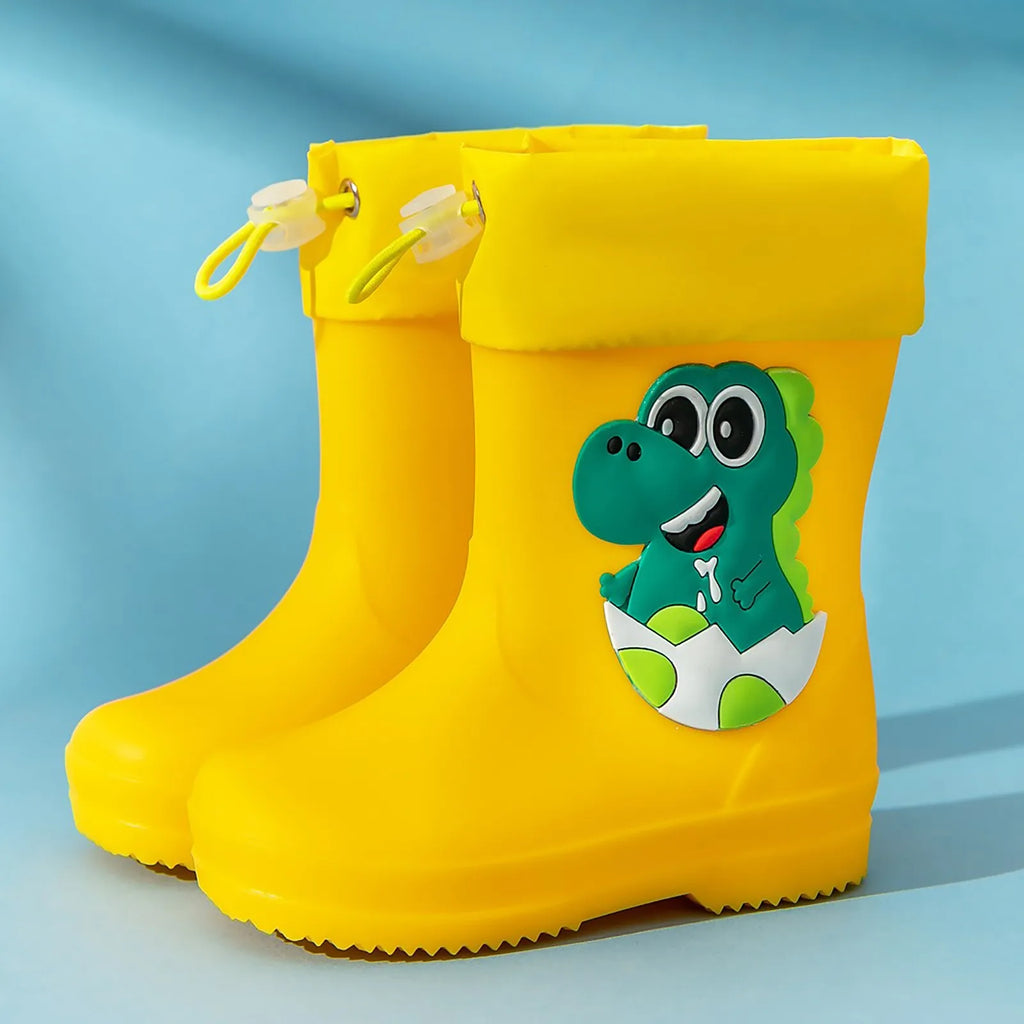 Kids Girl Boy Rain Boots Waterproof Toddler Rainboots Children's Shoes Rubber Boots Kids Baby Cartoon Dinosaur Water Shoes Boots Oasis Select