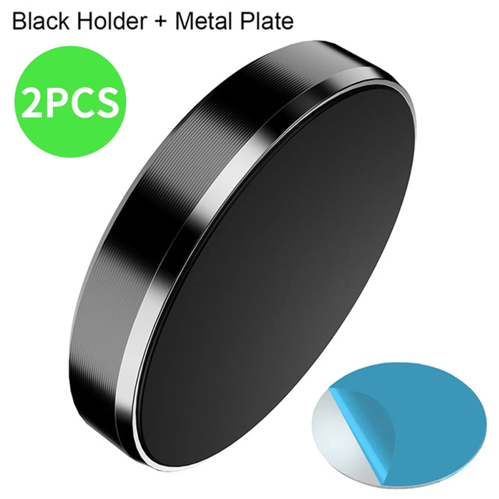 1/2PCS Magnetic Car Phone Holder Stand Magnet Car Mount Bracket GPS Mobile Support In Car Bracket For iPhone Samsung Xiaomi Oasis Select Black-2PCS