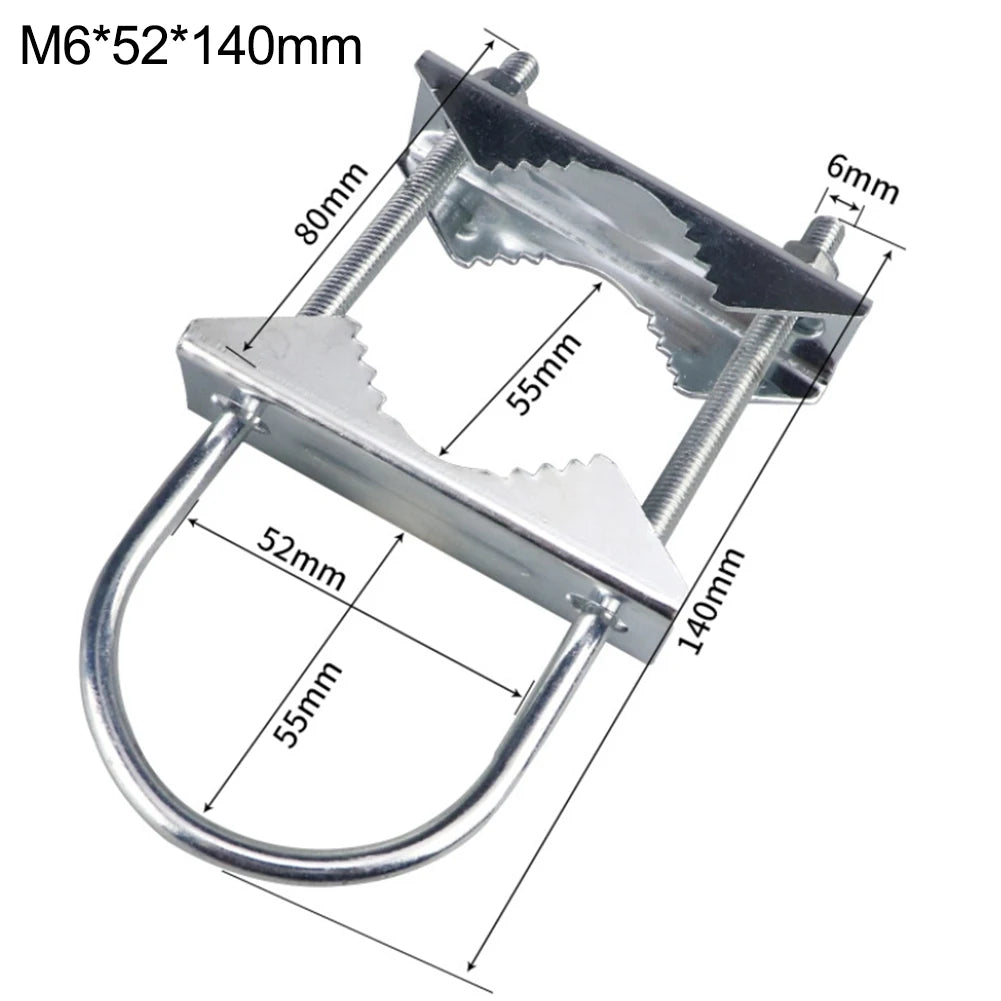 U Bolts Heavy Duty Anti-Rust Mast To Mast Mount Bracket Kit Secure Antenna Fixing Clamp For TV Antennas Ham Flagpoles Oasis Select D