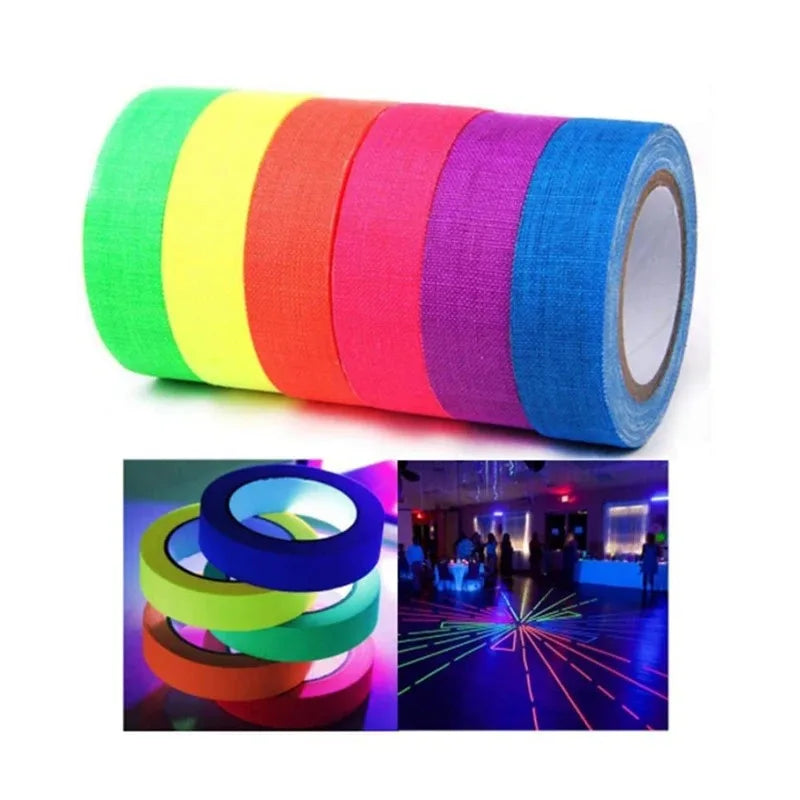 6-Color Fluorescent Tape Set – Crafts, Party & Classroom Fluorescent Craft Tape Oasis Select