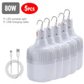 ESMARTER 60W/80W USB Rechargeable LED Camping Lantern & Hook