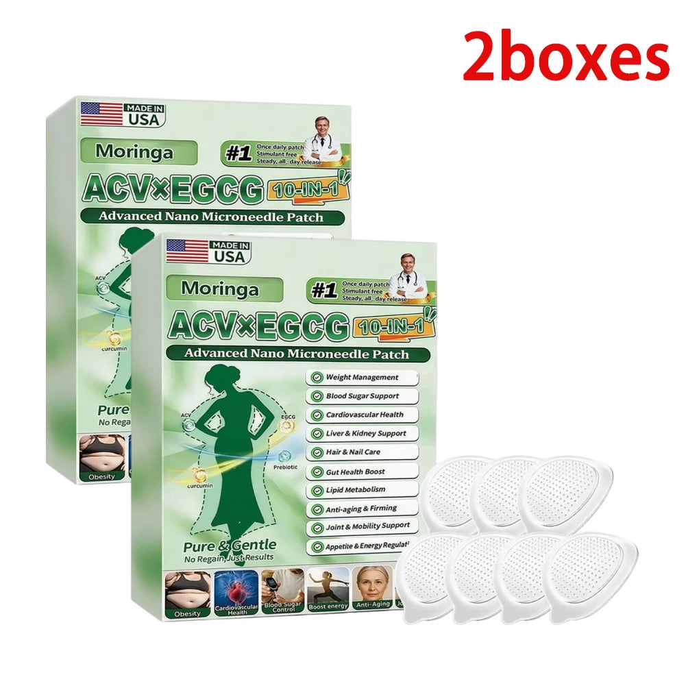 Moringa Nanos Microneedles Painless For Men Women Non-Invasive Painless Application For Weight Management Body Firming 0.22mm Oasis Select 2 boxes