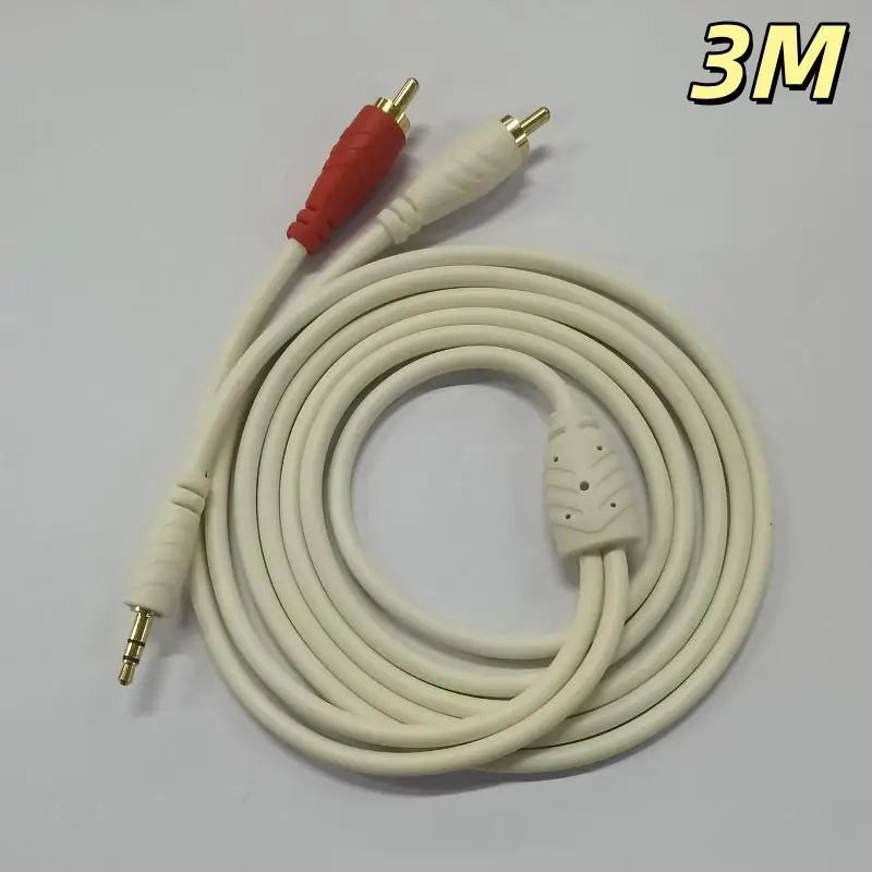 3.5mm Male To Dual RCA Male Audio Cable Gold Plated Hi-Fi Sound Lossless Transmission for Home Theater Car Stereo Oasis Select 3m