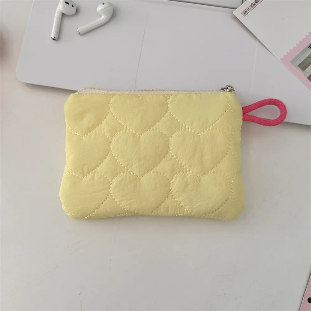 New Cute Candy Color Coin Purses Small Canvas Coin Wallet Lady Girls Earphone Coin Key Money Storage Bag Zipper Pouch Oasis Select Yellow