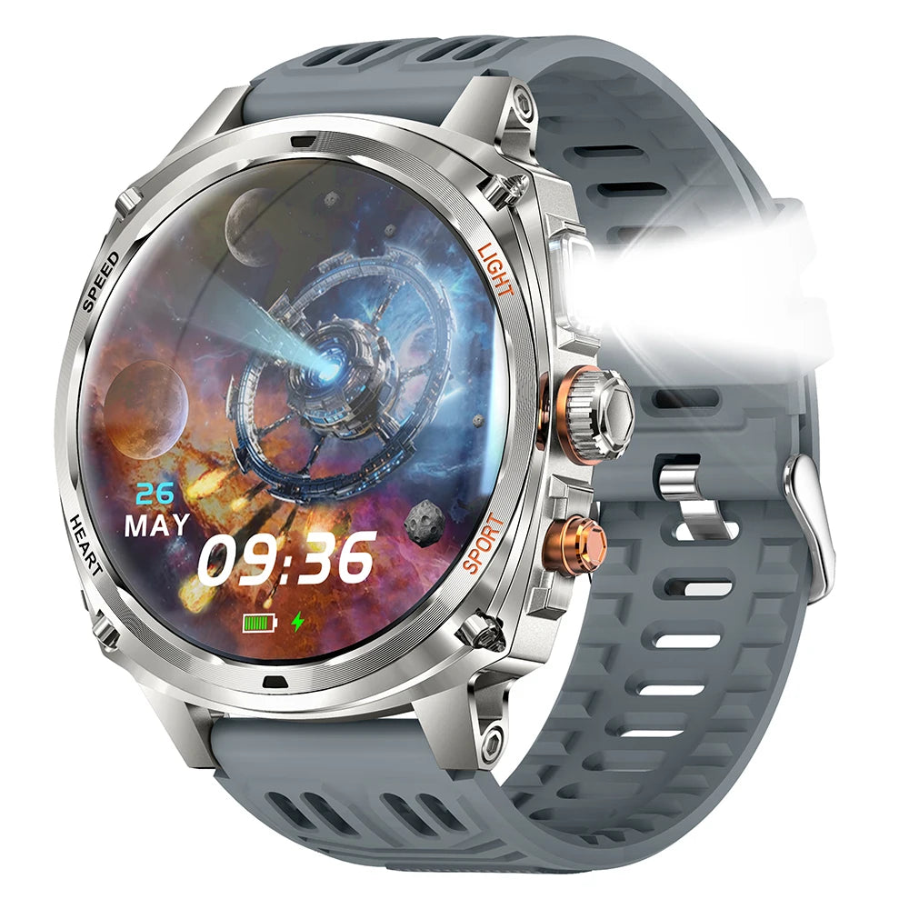 Outdoor Sports Smart Watch Blue Tooth Call Heart Rate Health Smartwatch Information Reminder LED Flashlight Waterproof Clock Oasis Select SVGRS