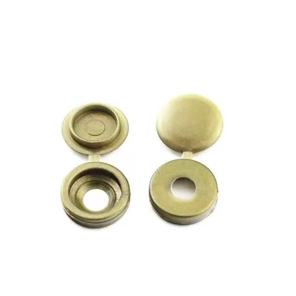 100PCS New Universal Fit Screw Protective Covers Snap Protective DIY Fold Snap Cap Fixing Caps Decorative Hardware Oasis Select Champagne