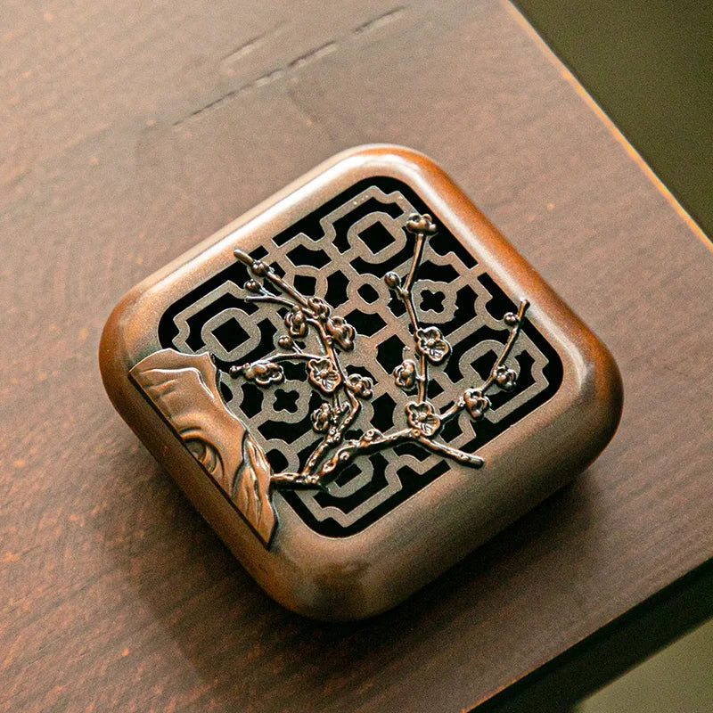 Copper Alloy Incense Burner, Sandalwood and Agarwood Aroma Diffuser, Household Indoor Incense Box, Tea Ceremony Aroma Diffuser Oasis Select