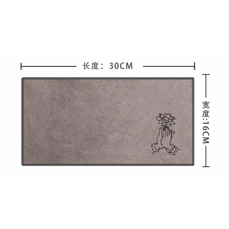 Tea Towel Thickened Absorbent Soft Kitchen Cleaning Cloth Plush Imitation Deerskin Towel Table Mat Pad Coaster Tea Accessories Oasis Select 30x16cm-A