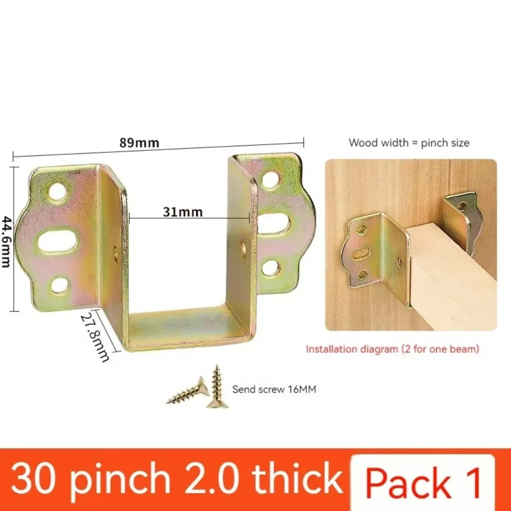 Gifts Thickened Bed Hinge Beams Connector Bed Beam Hook Up Steel Bedstead Furniture Hardware U-shaped Bed Board Fixing Bracket Oasis Select 30mm