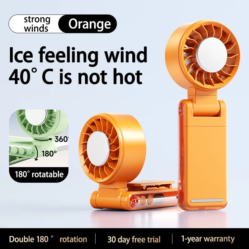 Umbrella Clip On Fan 4 in 1 Handheld Waist Hanging Fan 3000mAh Digital Display 5 Speed Portable Cooling Fan For Summer Oasis Select E