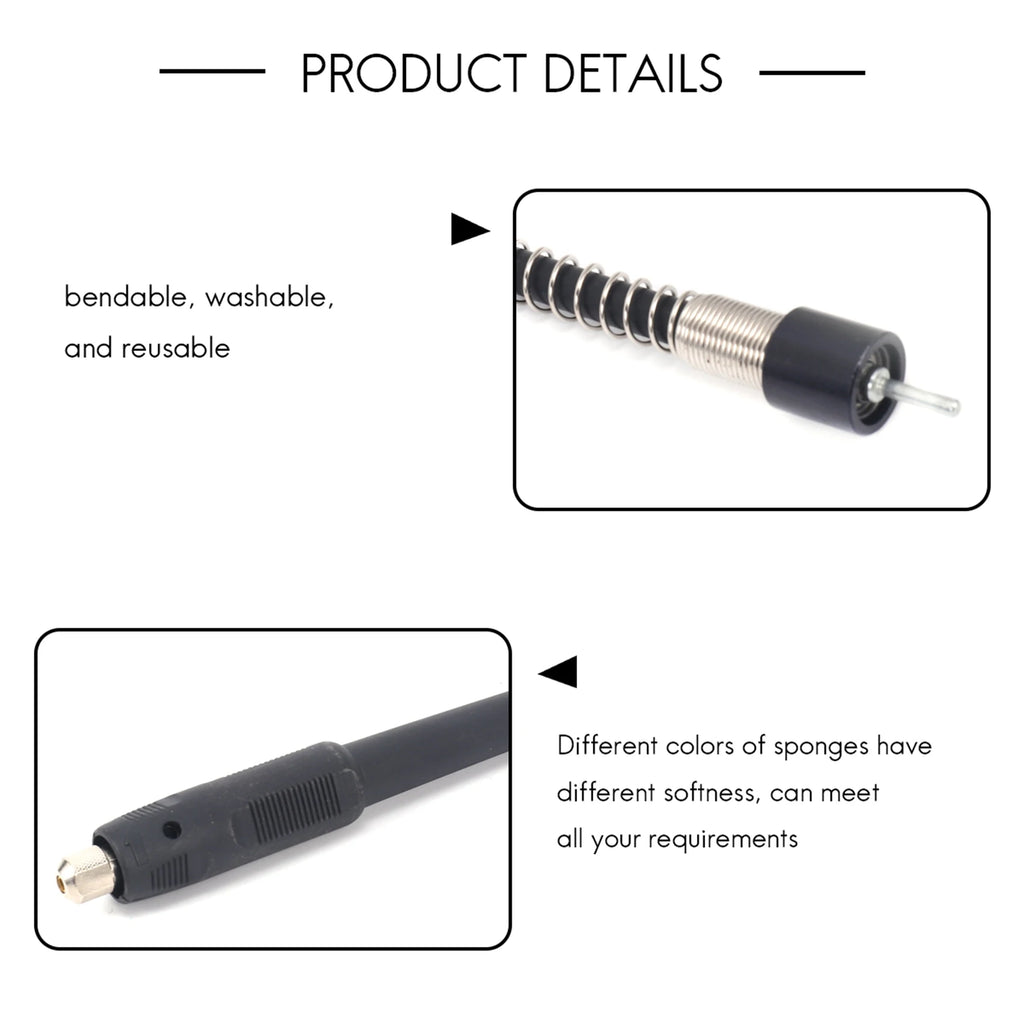 LIKE WISH Mini Detail Polisher Shaft, Car Foam Drill Polishing Pad Kit With 5/8Inch&M14 Thread, For Rotary Tool/Polishing Machin Oasis Select
