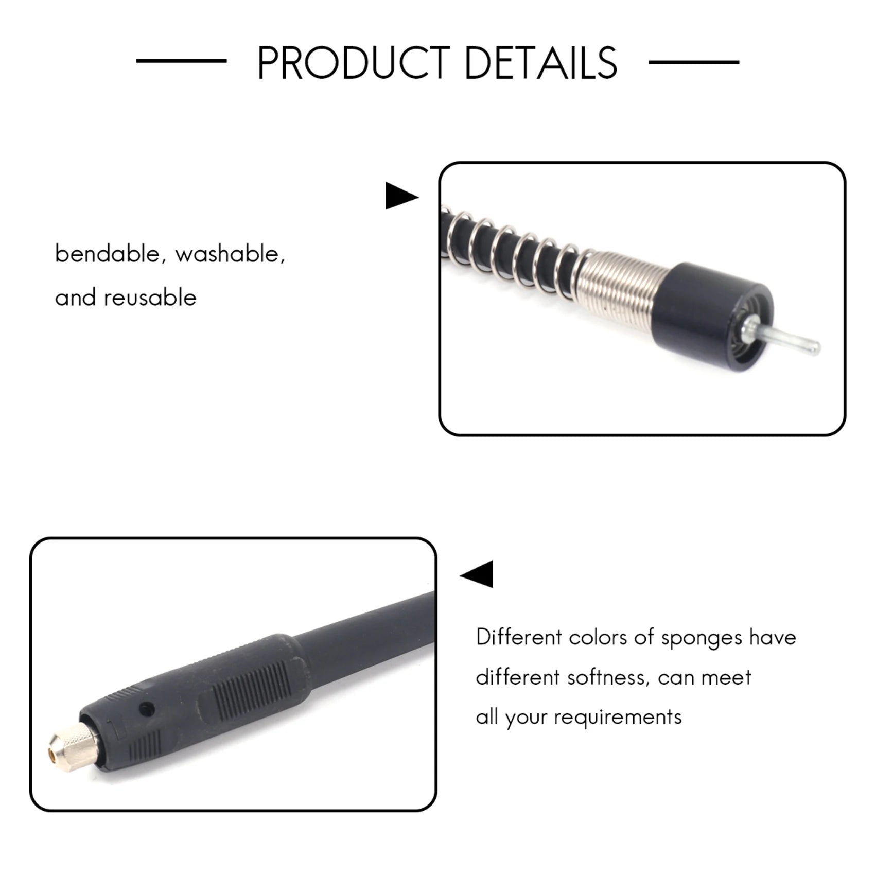 LIKE WISH Mini Detail Polisher Shaft, Car Foam Drill Polishing Pad Kit With 5/8Inch&M14 Thread, For Rotary Tool/Polishing Machin Oasis Select