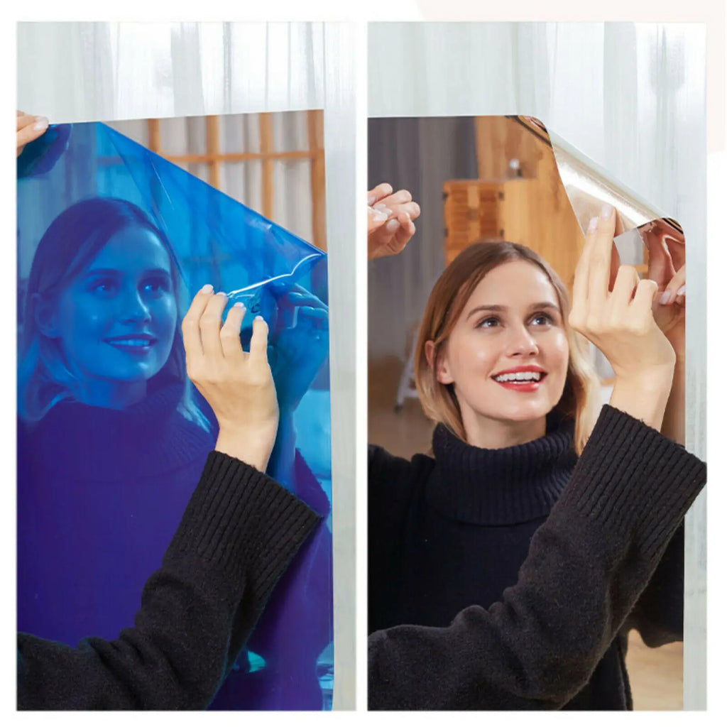 50/100/200cm Square Acrylic Mirror Wall Stickers Decor Tiles Self Adhesive Aesthetic Room Home Korean Decor Shower Makeup Panel Oasis Select