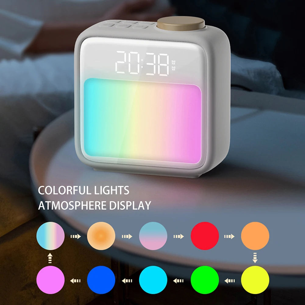 7-Color Night Light Alarm Clock | Wake-Up Light & White Noise