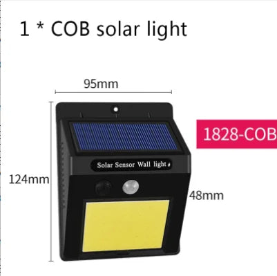 Solar LED Wall Light 40 Beads | Motion Sensor Outdoor Garden Lamp