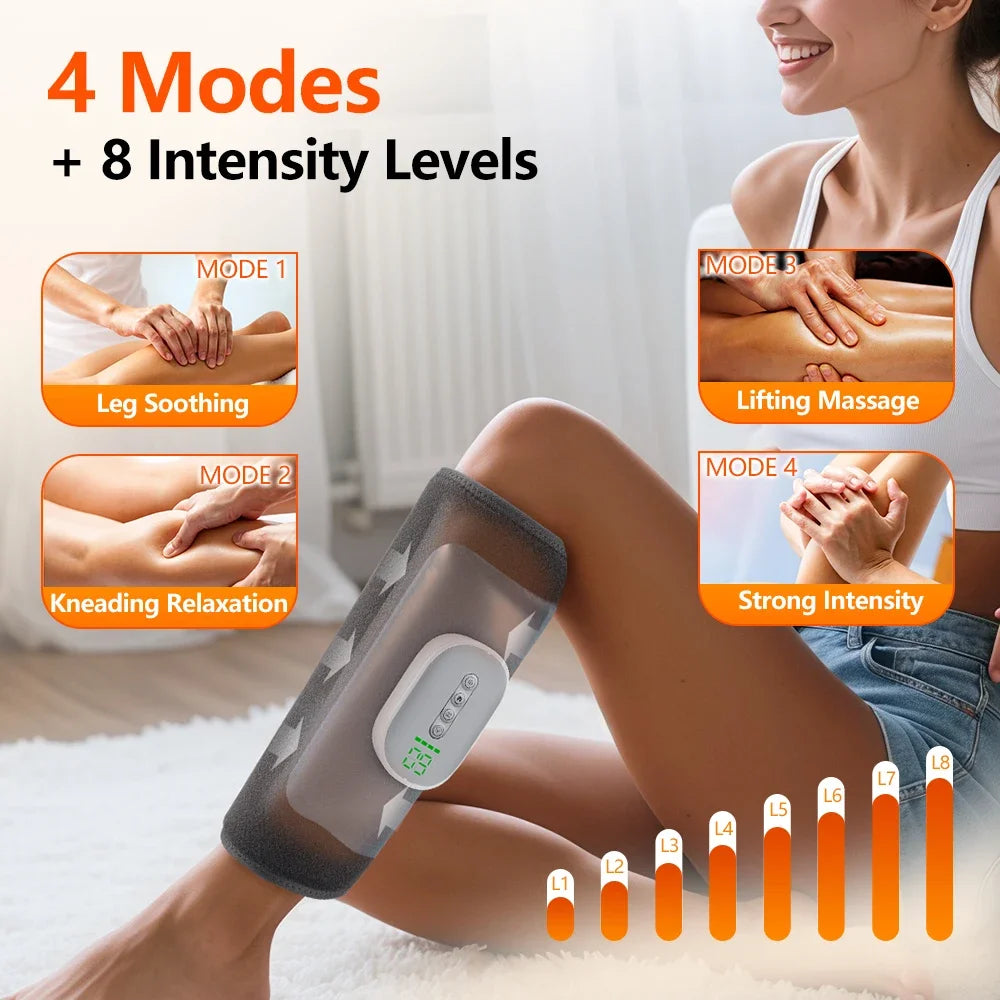Heated Air Compression Calf Massager | 4 Modes & 8 Levels