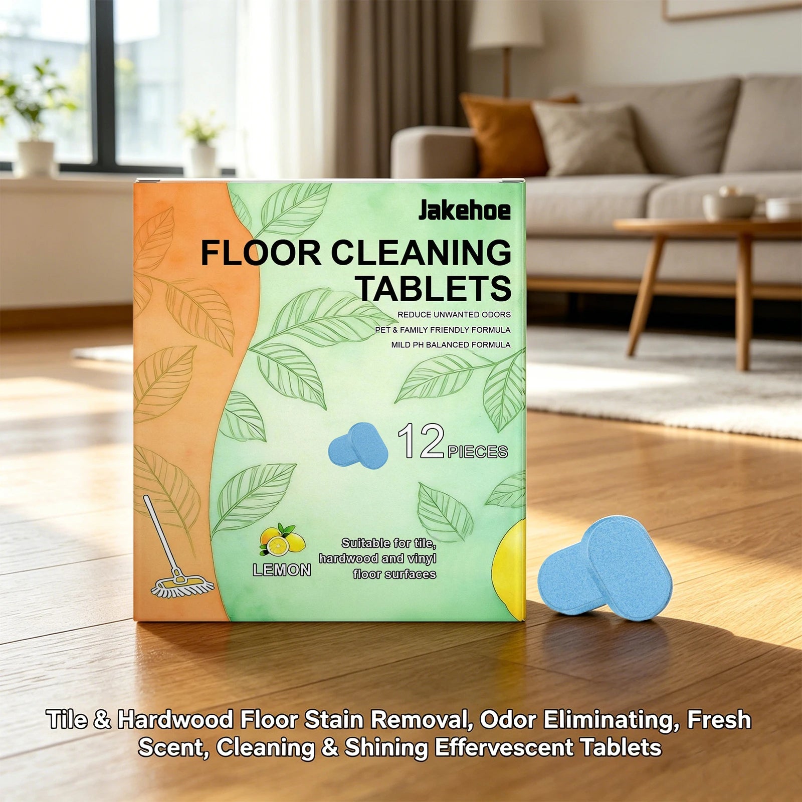 Floor Cleaning Tablets for Tile and Hardwood Removes Stains Dirt Freshens Dissolves Quickly Home with Long Lasting Clean Scent Oasis Select