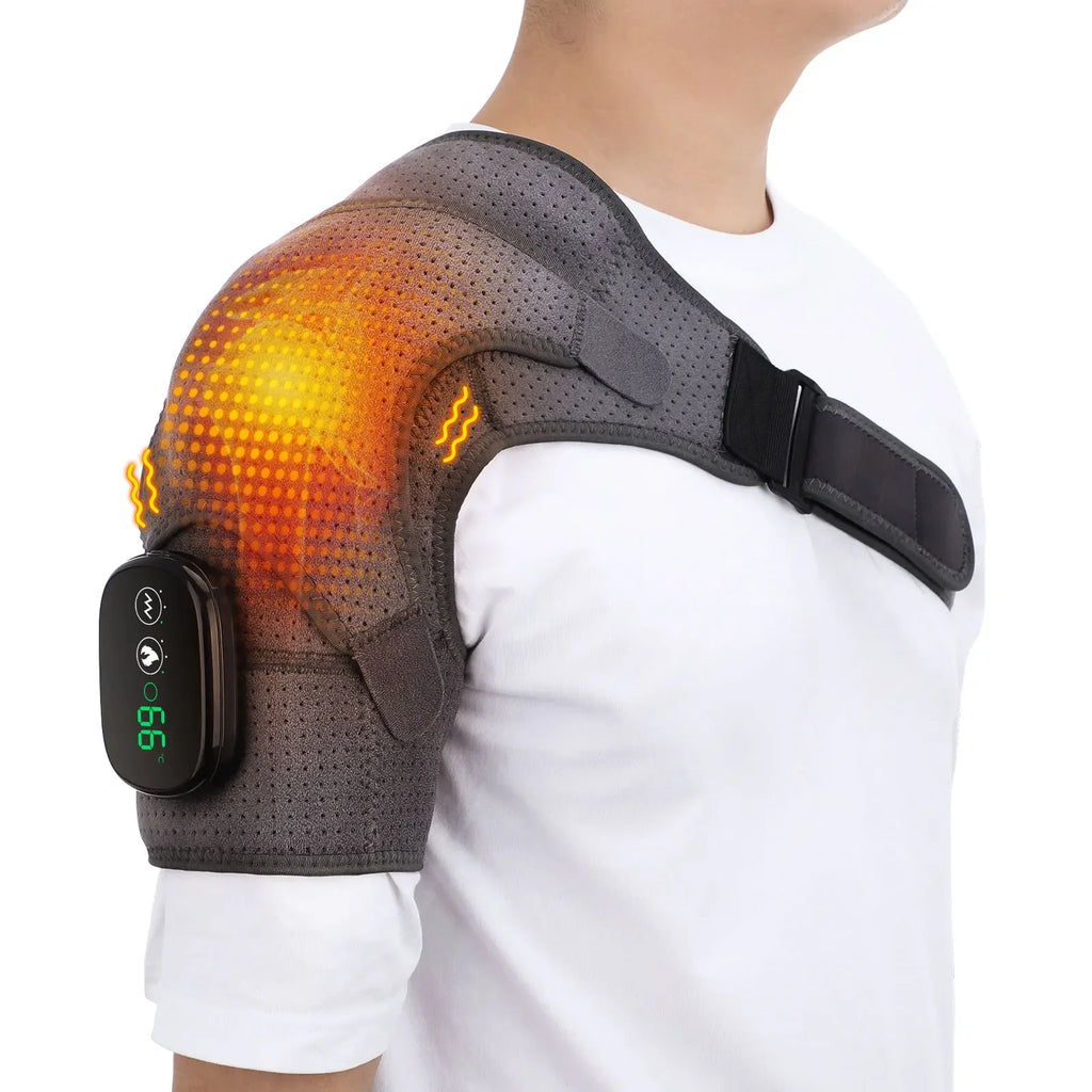 Electric Heated Shoulder Wrap | Massage & Heating Brace Belt