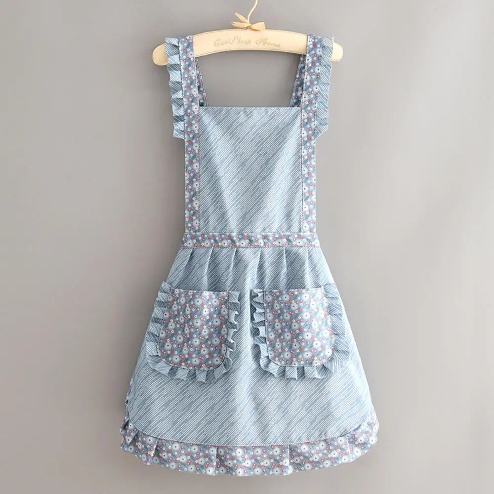Soft Cotton Kitchen Cooking Apron With Cross Back For Cooking Catering Work Commercial Restaurant The Size Can Be Customized Oasis Select Blue