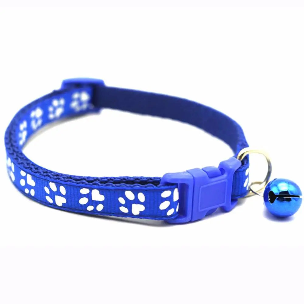 Adjustable Cat & Puppy Collar with Bell | 12 Colors | Nylon