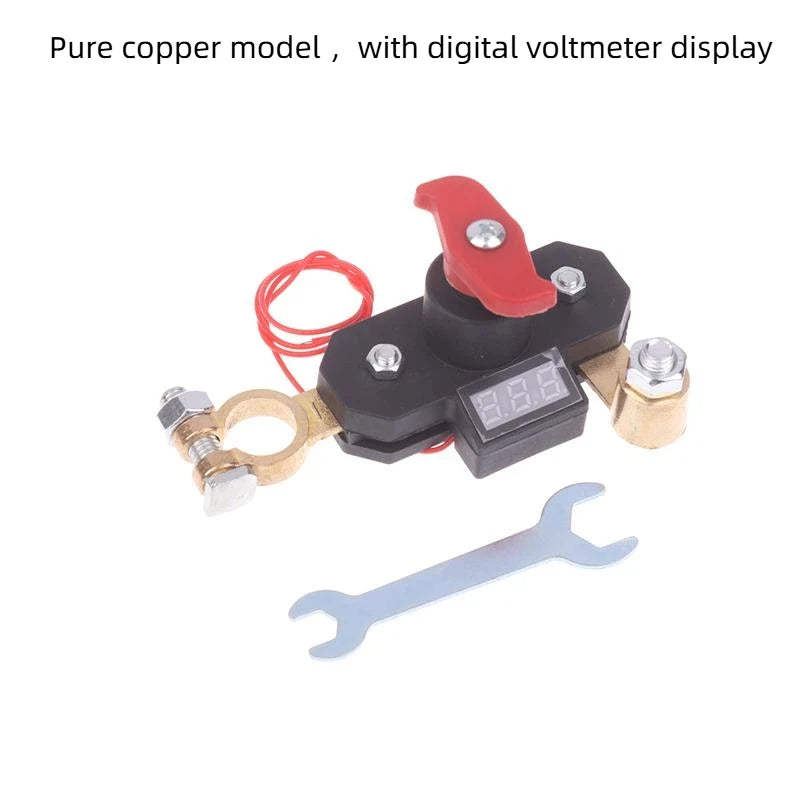 Car Battery Disconnect Switch - Bidirectional Joint Can Rotate Power Disconnect Switch With Digital Display 12-24v Oasis Select 6