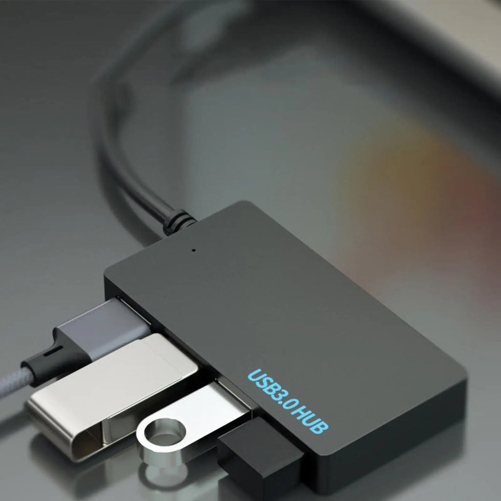 4-Port USB 3.0 Hub Splitter – 5Gbps High-Speed Expander