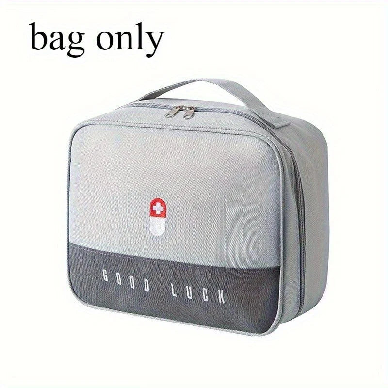 1pc Grey Household Medical Emergency Kit Portable Large Capacity Portable Multifunctional Layered Storage Kit Oasis Select GRAY