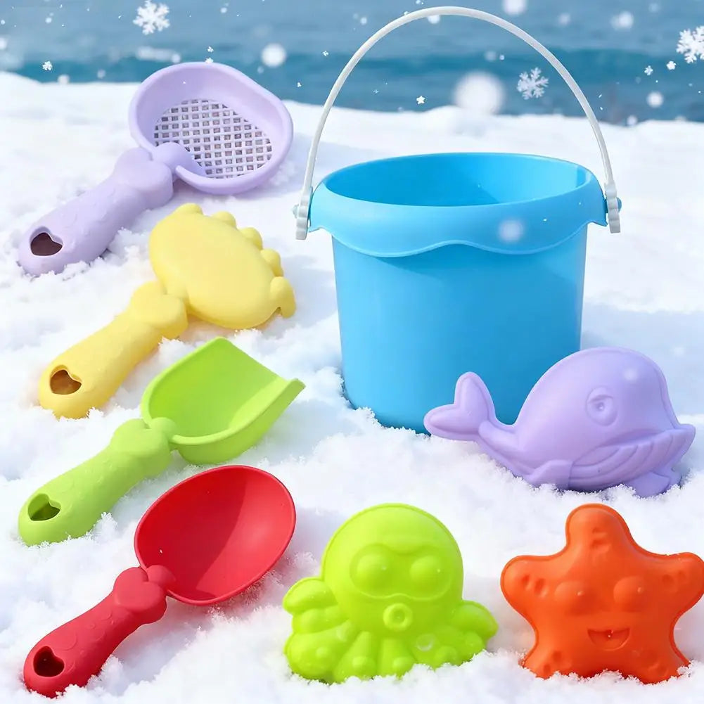Kids Beach Toy Set – Bucket, Shovel, Rake & Watering Can Beach Sand Toy Set Oasis Select
