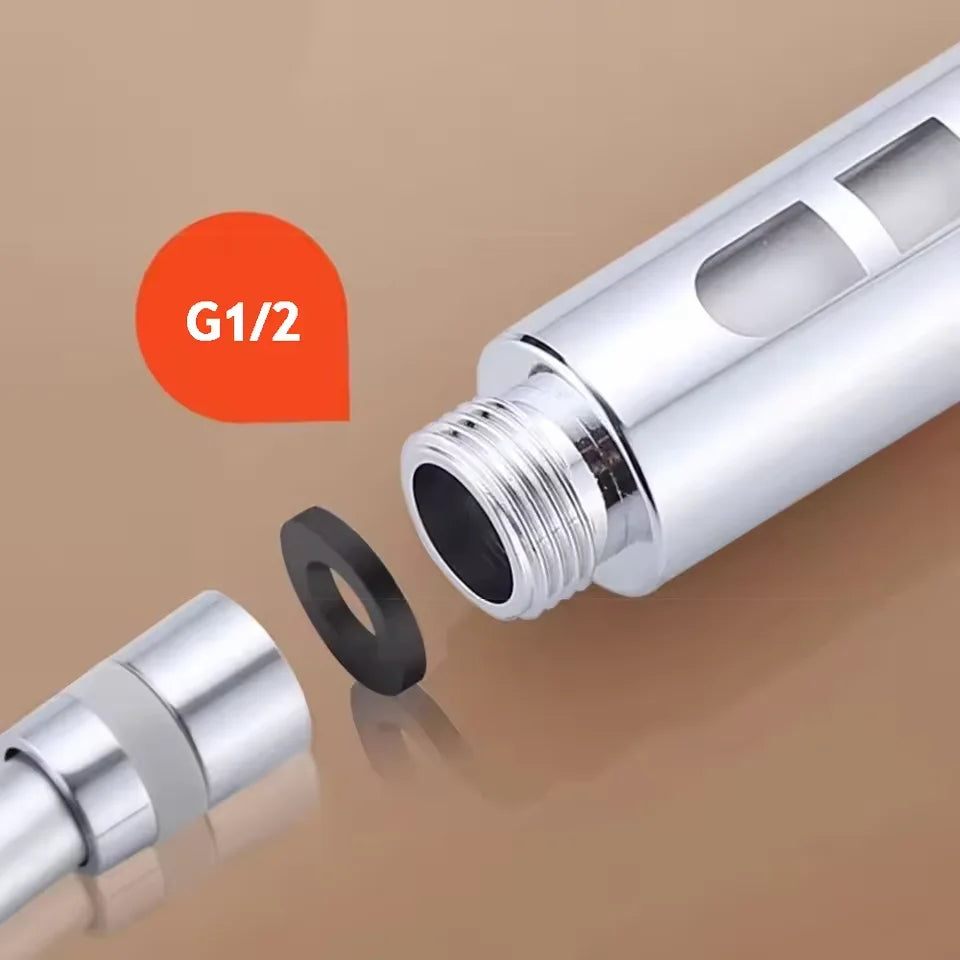 New High Pressure Water Saving Filter Shower Head 5 Modes Handheld Shower Head One Button Stop Bathroom Accessories Set Oasis Select
