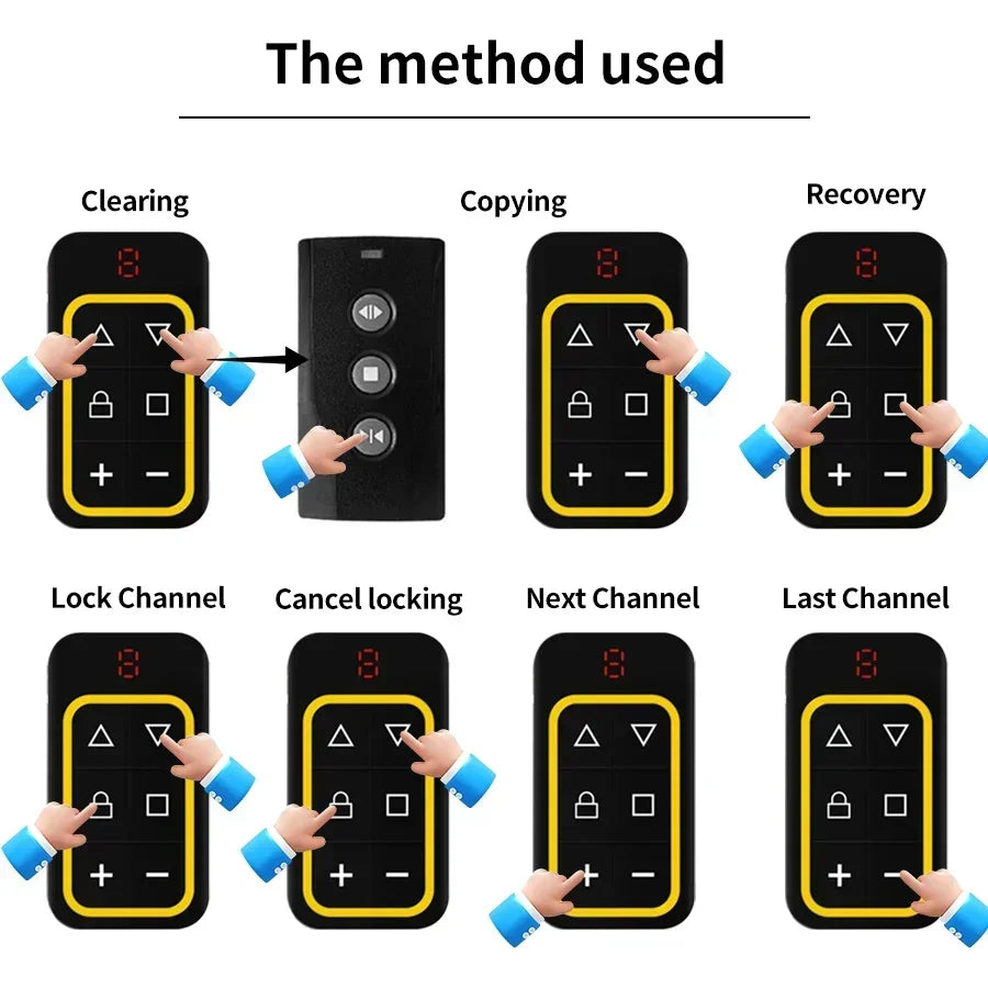 8-Channel 300-915MHz Garage Door Remote Duplicator | 433 868MHz Remote Duplicator Oasis Select
